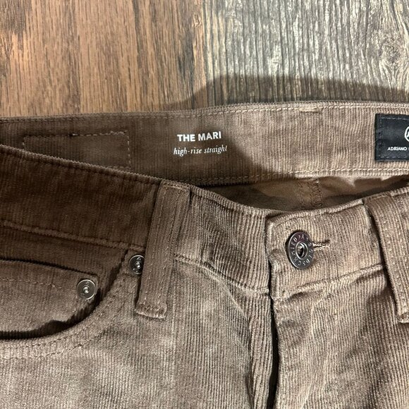 Adriano Goldschmied The Mari High Rise Straight Corduroy Pants Size 27 NWOT - Picture 2 of 4
